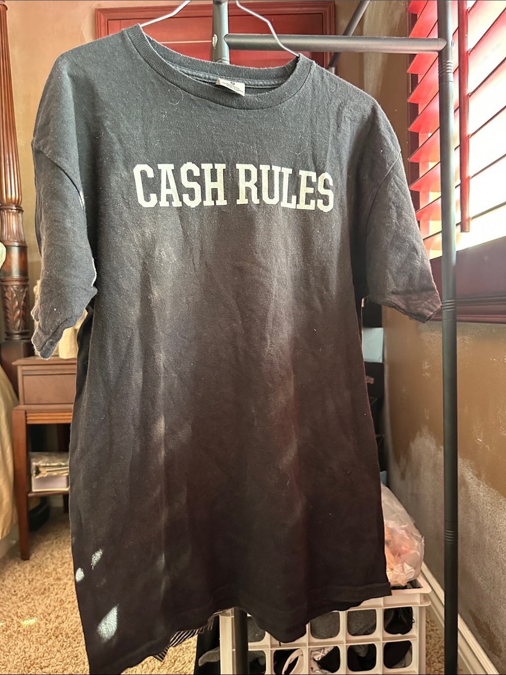 Crooks & Castles Black 'CASH RULES' Short Sleeve Tee